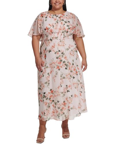 Calvin Klein Plus Size Smocked-waist Dress - Multicolor