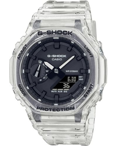 G-Shock Analog-digital Clear Resin Strap Watch 45.4mm Ga2100ske-7a - White