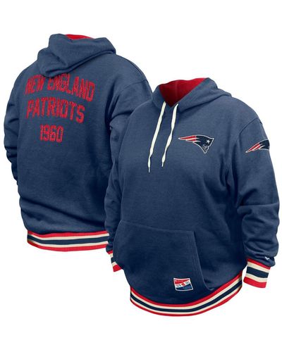 KTZ New England Patriots Big And Tall Nfl Pullover Hoodie - Blue