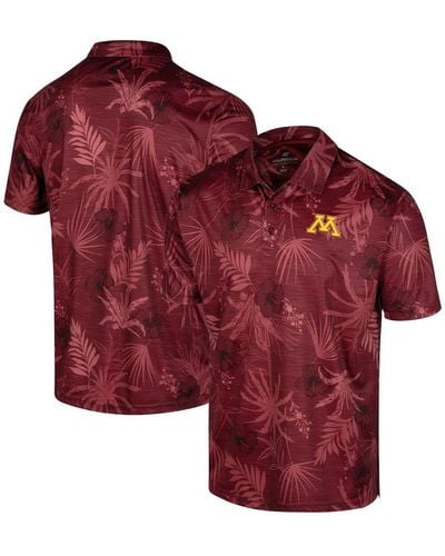 Colosseum Athletics Minnesota Golden Gophers Big & Tall Palms Polo - Red