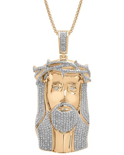 Macy's Diamond Christ 22" Pendant Necklace (1/2 Ct. T.w. - White