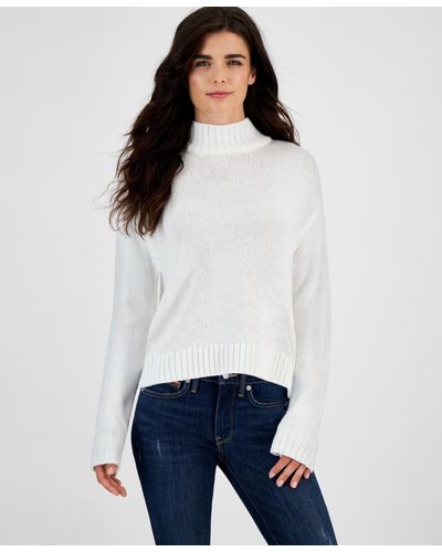 Tommy Hilfiger Cropped Mock-neck Sweater - White