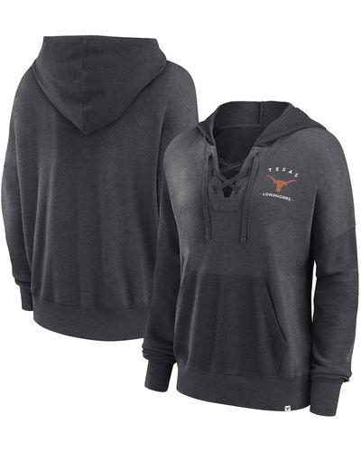 Fanatics Texas Longhorns Campus Lace-up Pullover Hoodie - Gray
