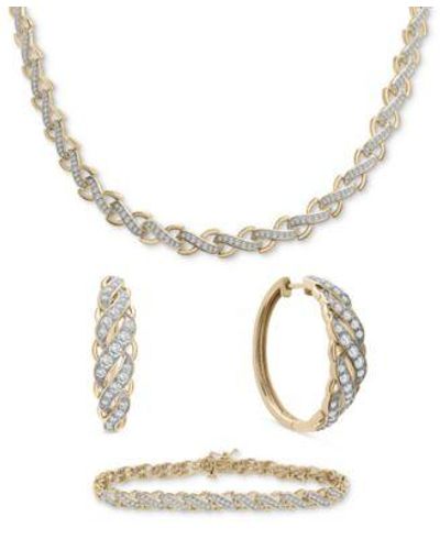 Wrapped in Love Diamond Diagonal Jewelry Collection In 10k Gold Created For Macys - Metallic