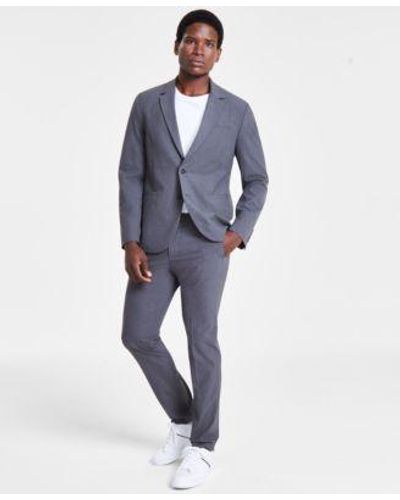 Calvin Klein Slim Fit Suit Crewneck T Shirt - Blue