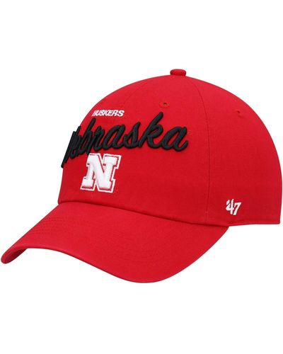 '47 Nebraska Huskers Phoebe Clean Up Adjustable Hat - Red
