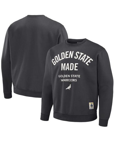 Staple Nba X Golden State Warriors Plush Pullover Sweatshirt - Black