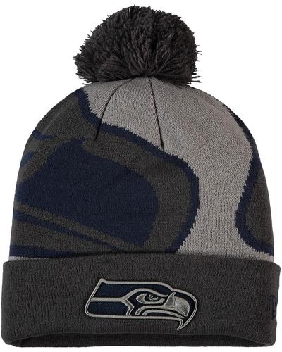 KTZ Seattle Seahawks Logo Whiz Redux Cuffed Knit Hat - Multicolor