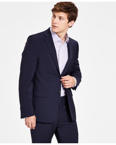 Calvin Klein Skinny-fit Infinite Stretch Suit Jacket - Blue