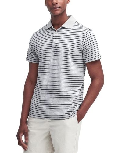 Barbour Westgate Classic-fit Short Sleeve Striped Polo Shirt - Blue