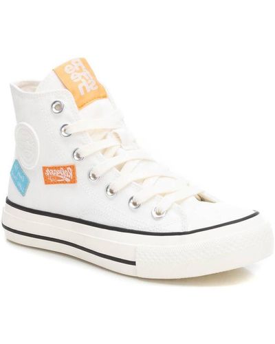 Xti Canvas High-top Sneakers By - White