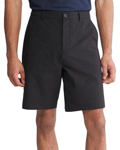 Calvin Klein Slim Fit Refined Stretch Flat Front 9" Performance Shorts - Black