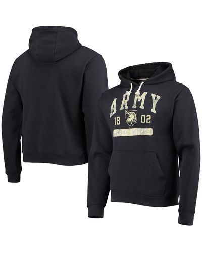 League Collegiate Wear Army Knights Volume Up Essential Fleece Pullover Hoodie - Black