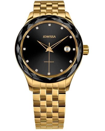 JOWISSA Tiro Swiss Gold Plated Ladies 38mm Watch - Metallic