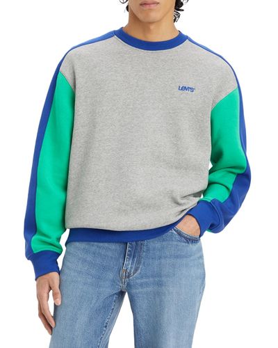 Levi's Relaxed-fit Colorblocked Logo Sweatshirt - Blue
