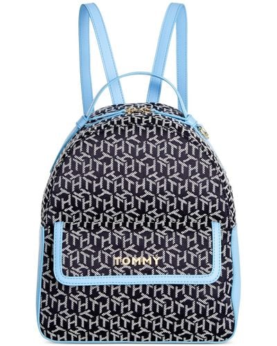 Tommy Hilfiger Schyler Medium Th Cube Logo Backpack - Blue