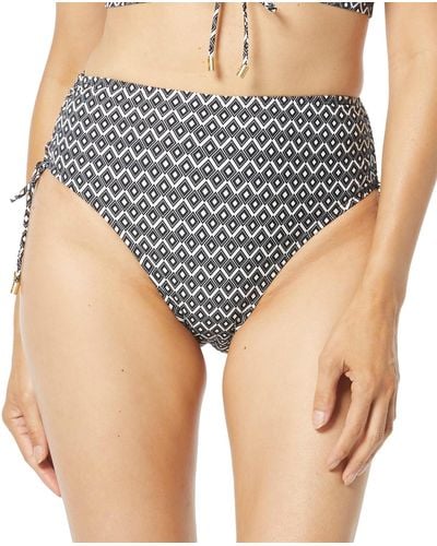 Coco Reef Inspire Ruched Diamond-print Bottom - Gray