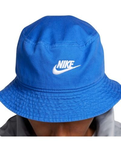 Nike And Distressed Apex Futura Washed Bucket Hat - Blue