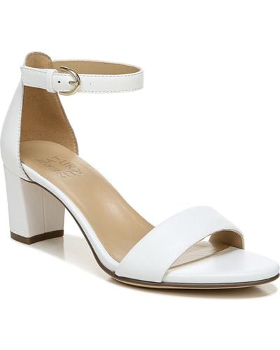 Naturalizer Vera Ankle Strap Sandals - White
