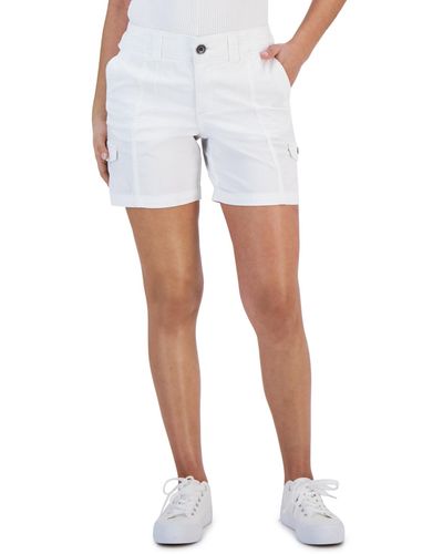Style & Co. Comfort-waist Cargo Shorts - White