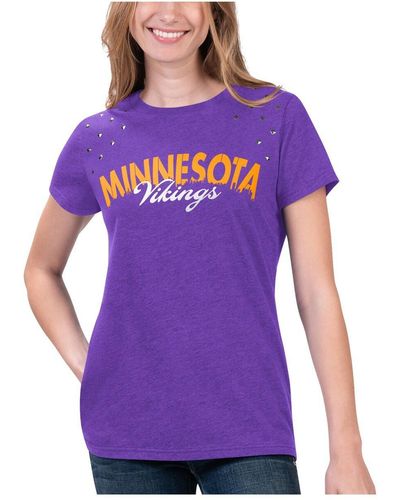 G-III 4Her by Carl Banks Heathered Minnesota Vikings Main Game T-shirt - Purple