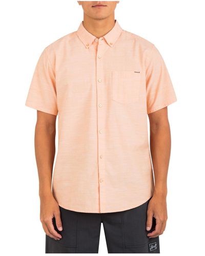 Hurley One And Only Stretch Short Sleeve Shirt - Pink