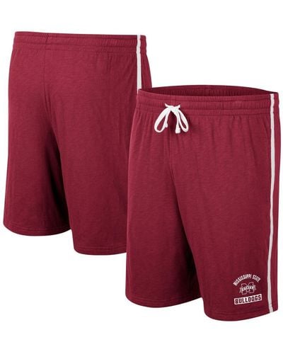 Colosseum Athletics Mississippi State Bulldogs Thunder Slub Shorts - Red
