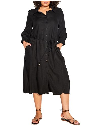 City Chic Plus Size Juno Dress - Black