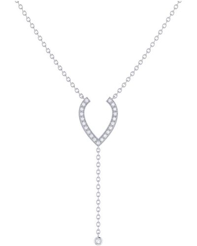 LuvMyJewelry Drizzle Pear Teardrop Bolo Adjustable Diamond Lariat Necklace - White
