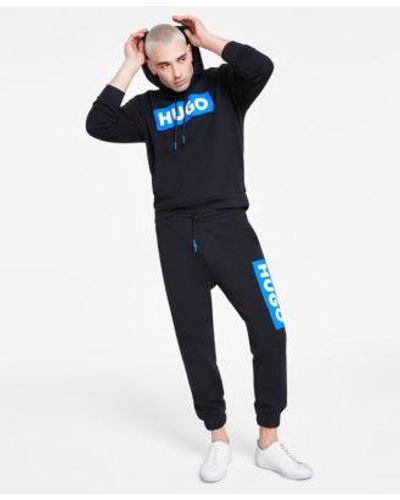 BOSS Hugo By Hoodie Logo Graphic T Shirt Logo Print jogger Pants - Blue