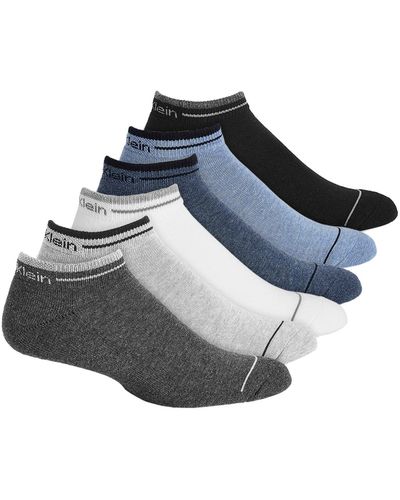 Calvin Klein Six-pack Back Tab Ankle Socks - Multicolor