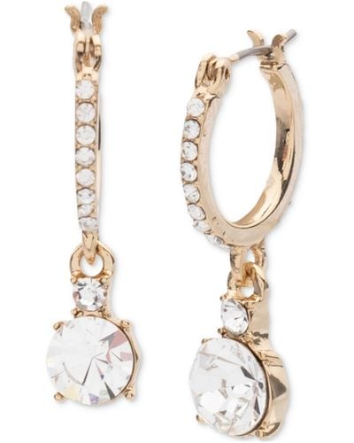 Givenchy Gold-tone Crystal huggie Hoop Drop Earrings - Metallic