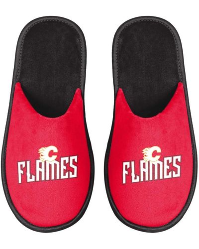 FOCO Calgary Flames Scuff Slide Slippers - Red