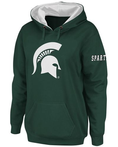 Stadium Athletic Michigan State Spartans Big Logo Pullover Hoodie - Green