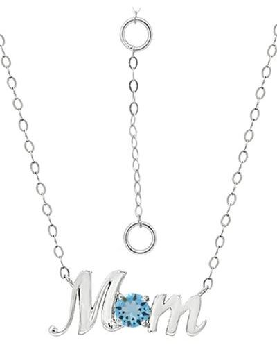 Giani Bernini Crystal Birth Month "mom" Pendant Necklace - Black
