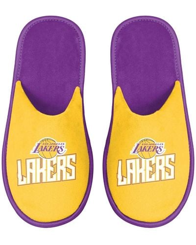 FOCO Los Angeles Lakers Scuff Slide Slippers - Yellow