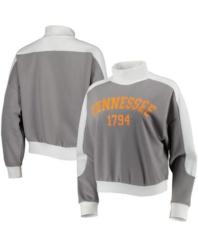 Gameday Couture Tennessee Volunteers Make It A Mock Sporty Pullover Sweatshirt - Gray