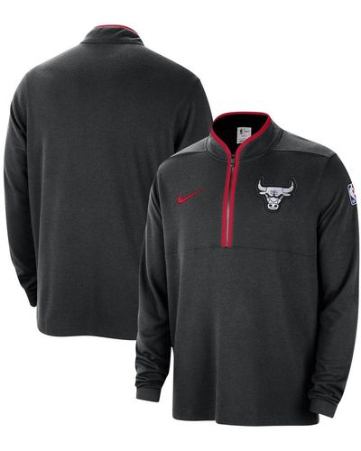 Nike Chicago Bulls 2023/24 City Edition Authentic Coaches Half-zip Top - Black