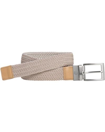 Johnston & Murphy Reversible Woven Stretch Belt - White