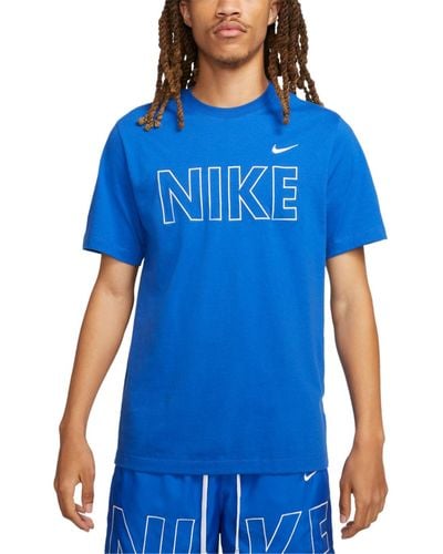Nike Block Letter Fitness Wear - Blue