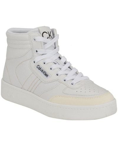 Calvin Klein Radlee Round Toe Lace-up Casual Sneakers - Gray