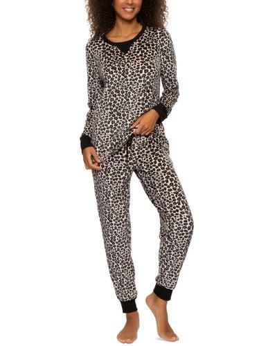 Felina Ultra-soft Microfleece Pajama Set - Black
