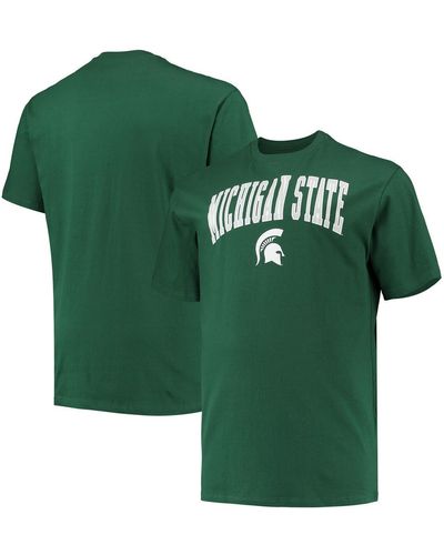 Champion Michigan State Spartans Big And Tall Arch Over Wordmark T-shirt - Green