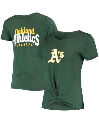KTZ Oakland Athletics 2-hit Front Twist Burnout T-shirt - Green