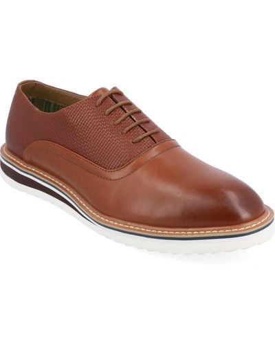 Vance Co. Weber Plain Toe Hybrid Dress Shoes - Brown