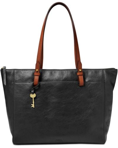 Fossil Rachel Leather Tote - Black