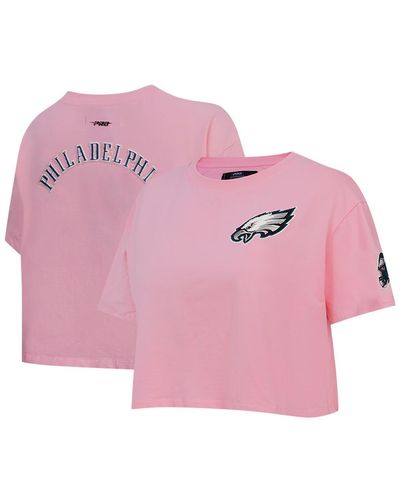 Pro Standard Philadelphia Eagles Cropped Boxy T-shirt - Pink