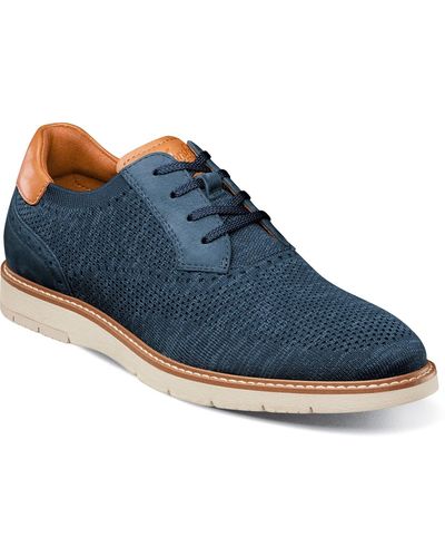 Florsheim Vibe Knit Plain Toe Oxford Dress Casual Sneaker - Blue