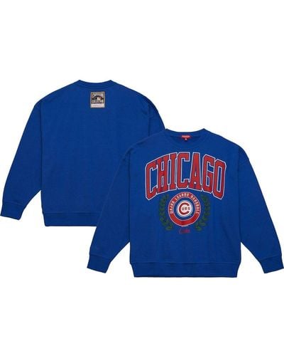 Mitchell & Ness Chicago Cubs Logo Lt 2.0 Pullover Sweatshirt - Blue