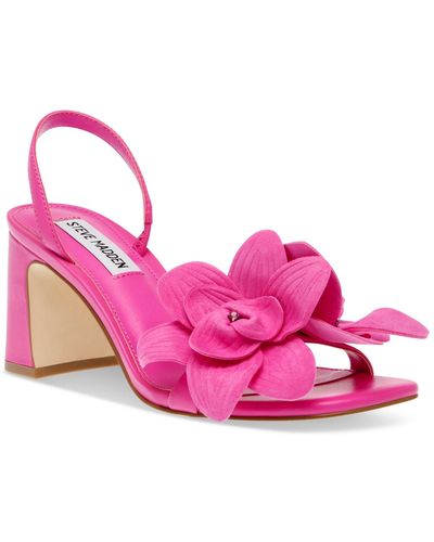 Steve Madden Farrie Flowers Heeled Sandals Women - Pink